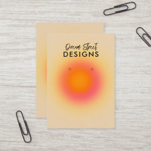 Carte d'affichage Orange Aura Halo Calligraphie