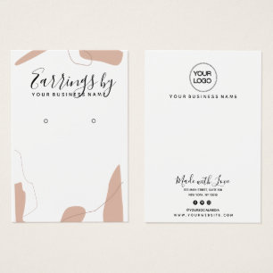 Carte d'affichage Pastel Pink Abstrait pour oreill