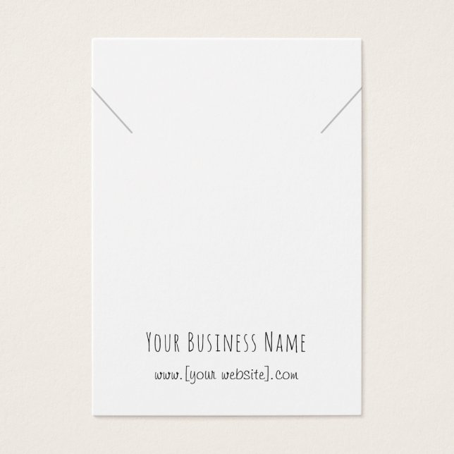 Carte d'affichage Pendentif simple écriture manusc (Devant)