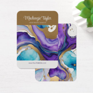Carte d'affichage personnalisée en marbre violet