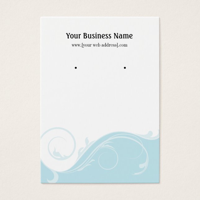 Carte d'affichage personnalisée Power Blue Swirl (Devant)