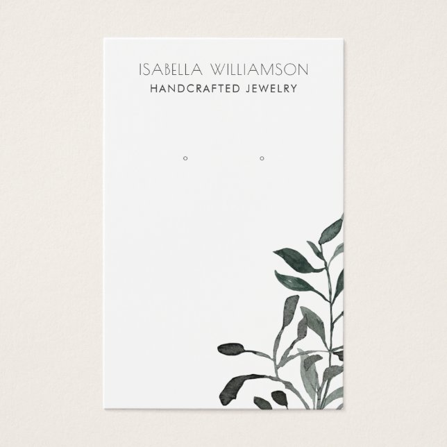 Carte d'affichage pour bijoux à oreilles couleur v (Devant)