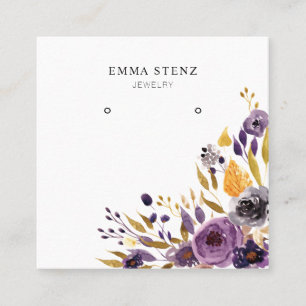 Carte d'affichage pour bijoux à oreilles ・ Floral 