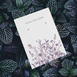 Carte d'affichage pour bijoux à oreilles ・ Floral