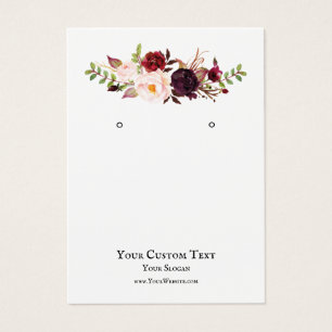Carte d'affichage pour bijoux à oreilles, Floral B