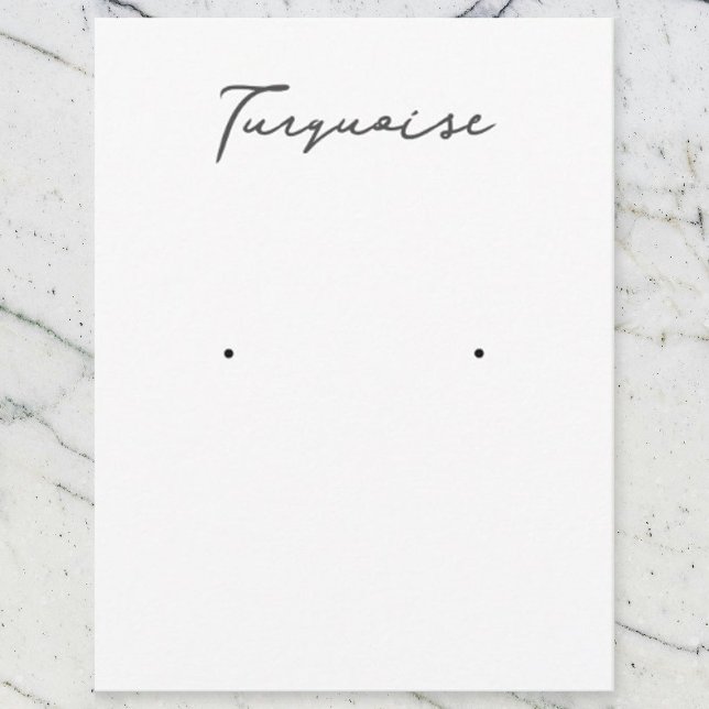 Carte d'affichage pour bijoux à oreilles turquoise (Créateur téléchargé)