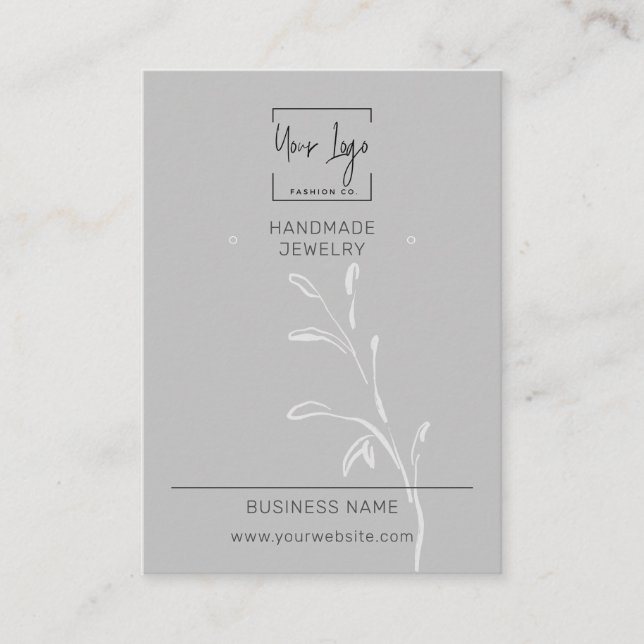 Carte d'affichage pour bijoux de mode sociale QR F (Devant)