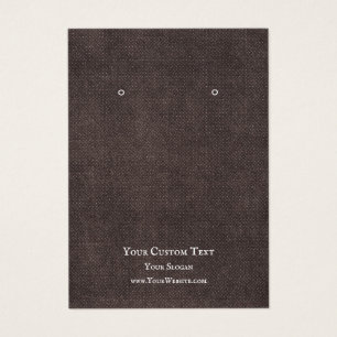 Carte d'affichage pour bijoux, Kraft foncé rustiqu