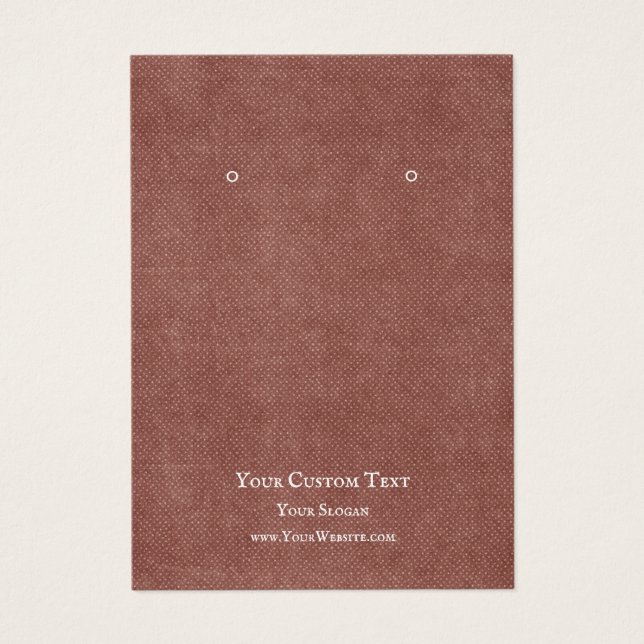 Carte d'affichage pour bijoux, Kraft rouge rustiqu (Devant)