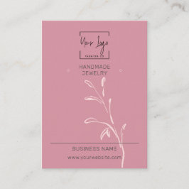 Carte d'affichage pour bijoux QR en feuille rose c