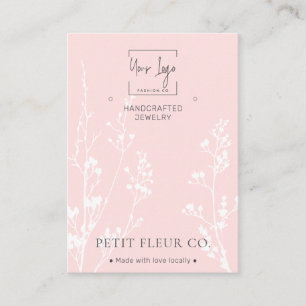 Carte d'affichage pour bijoux QR en Fleur sauvage 