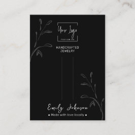 Carte d'affichage pour bijoux QR noir et blanc