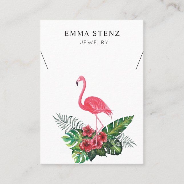 Carte d'affichage pour collier à Accent Tropical (Devant)