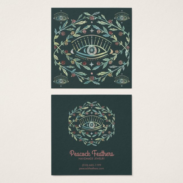 Carte d'affichage pour collier à bijoux à oreilles (Devant & derrière)