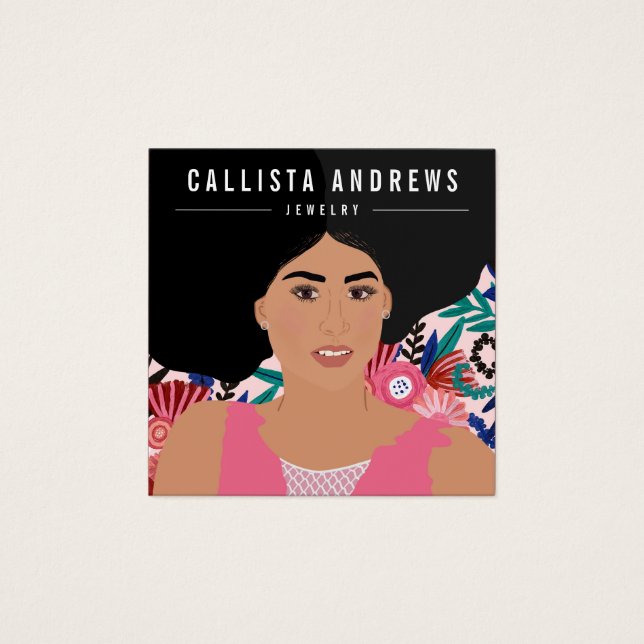 Carte d'affichage pour fille bohème (Devant)