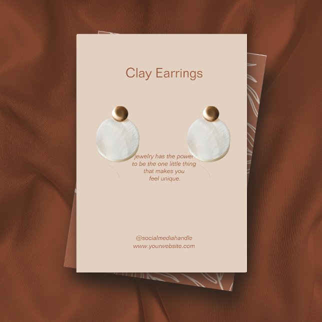 Carte d'affichage pour la bijouterie en terre cuit (Créateur téléchargé)