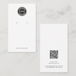 Carte d'affichage QR Code et logo d'entreprise