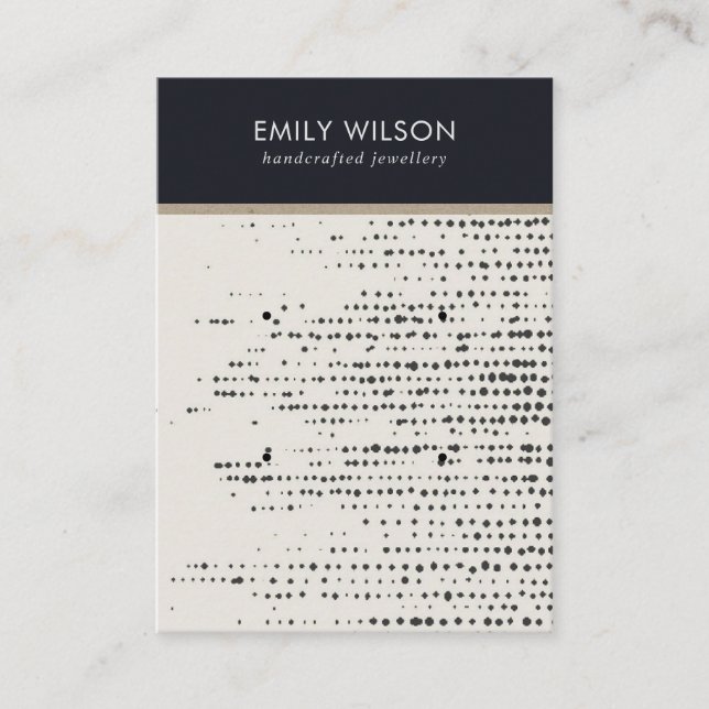 CARTE D'AFFICHAGE RETRO BLACK WHITE DOTS 2 STUD EA (Devant)