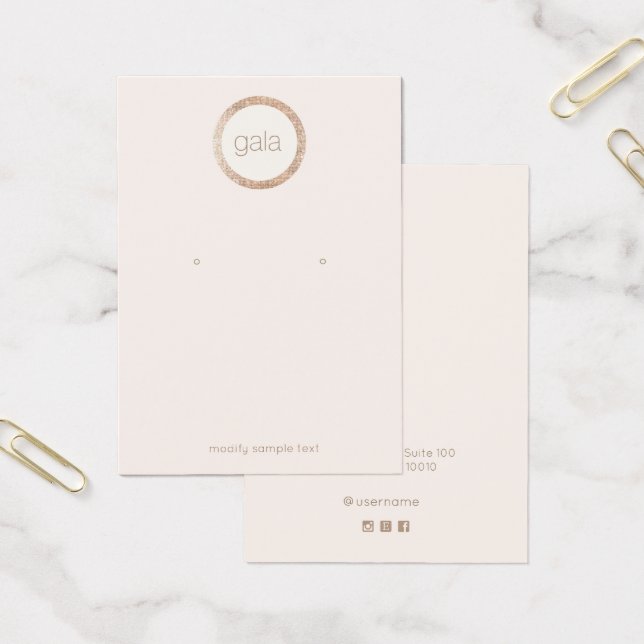 Carte d'affichage Retro Rose Gold Sequins (Bureau)