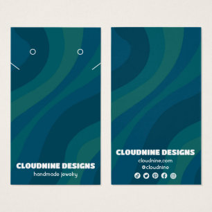 Carte d'affichage rétro Wave Earring Collier bijou