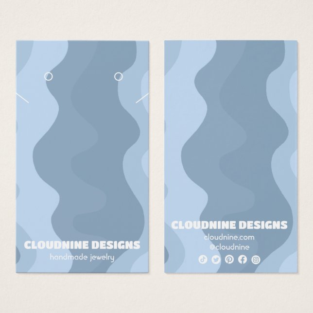 Carte d'affichage Retro Waves Earring Collier Bijo (Devant & derrière)