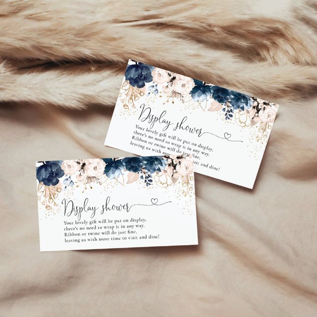 Carte d'affichage Rose bleu et poussiéreux Navy (Créateur téléchargé)