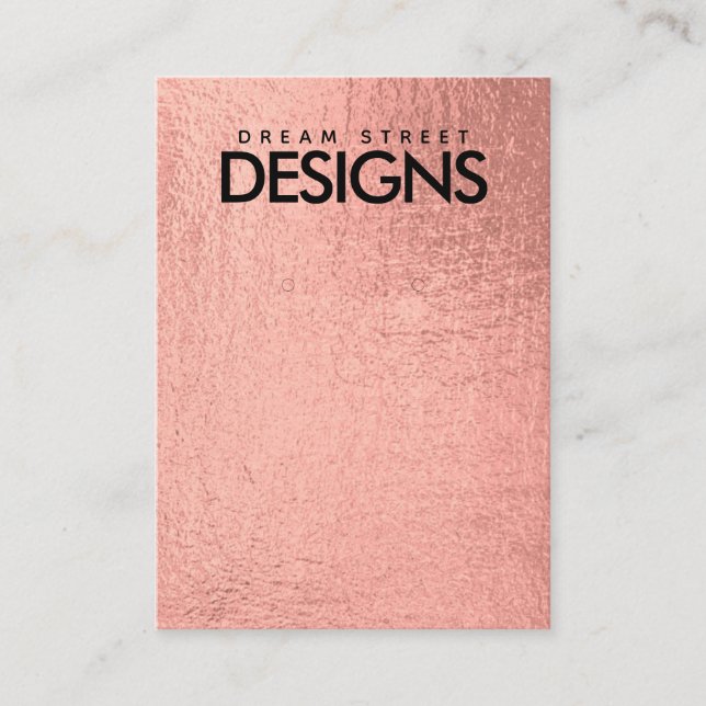 Carte d'affichage rose Gold Metallic (Devant)