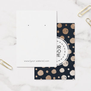 Carte d'affichage rose Gold Navy Blue Earring