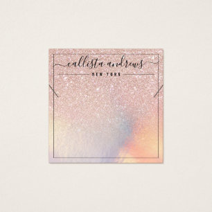 Carte d'affichage rose Parties scintillant or Irid