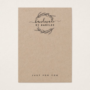 Carte d'affichage Rustic Laurel Leaf Bijoux d'orei