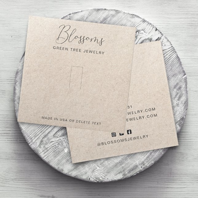 Carte d'affichage Rustique Faux Kraft Paper Ring (Rustic Faux Kraft Paper Ring Personalized Display Card)