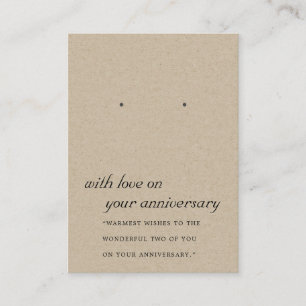 CARTE D'AFFICHAGE RUSTIQUE KRAFT ANNIVERSARY EARRY