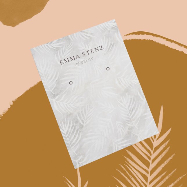 Carte d'affichage Silver Grey & Dusty Pink Palm (Créateur téléchargé)