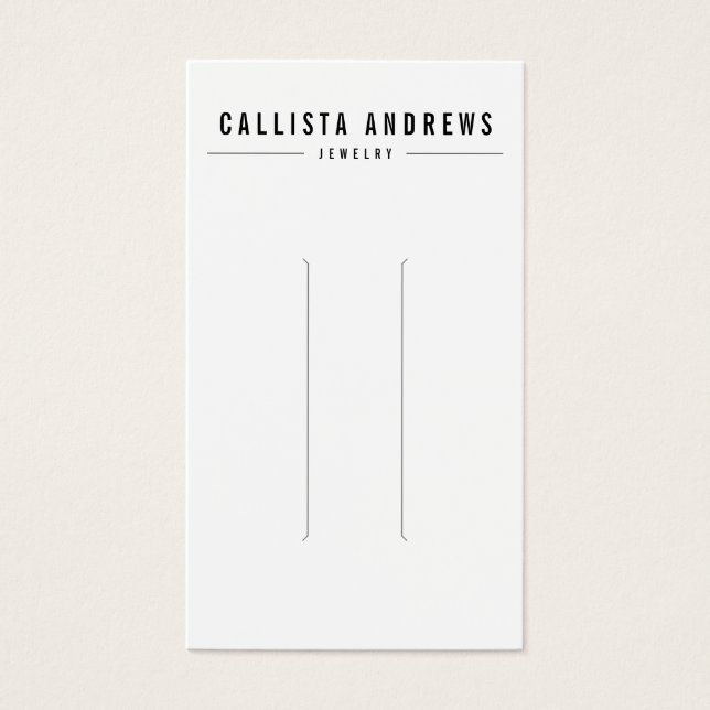 Carte d'affichage simple à cheveux blancs (Devant)