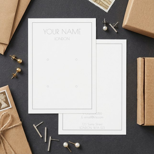 Carte d'affichage simple à oreille multiple (Simple multiple earring light display card.)