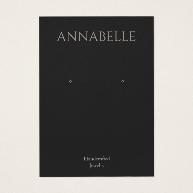 Carte d'affichage simple à oreille noire (Devant)