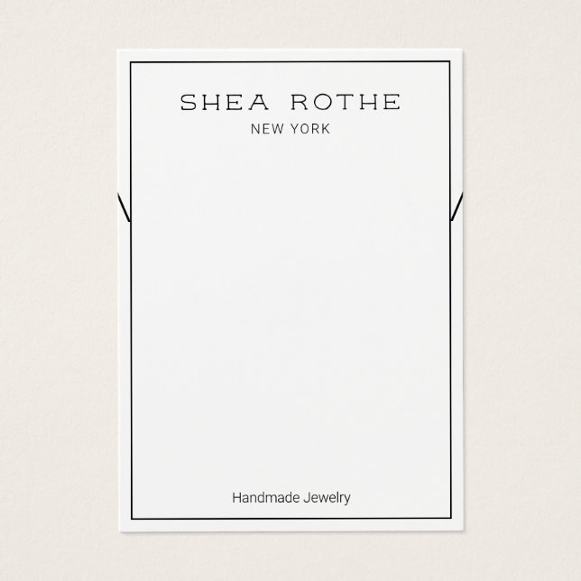 Carte d'affichage simple bracelet en collier bijou (Devant)