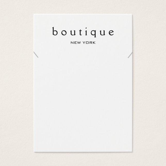 Carte d'affichage simple bracelet en collier blanc (Devant)