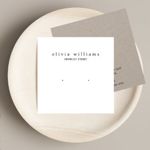 Carte d'affichage simple Carré blanc pour oreille