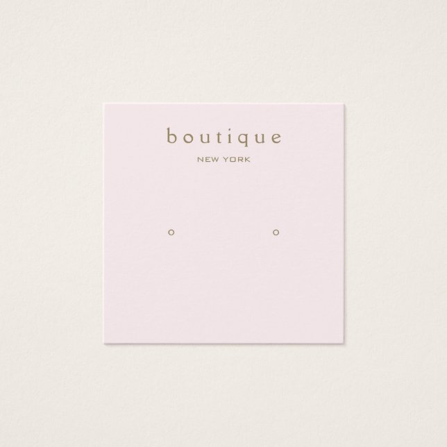 Carte d'affichage simple Carré rose pour oreille (Devant)