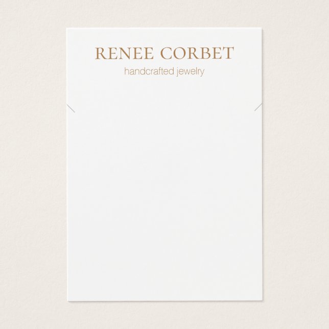 Carte d'affichage simple collier blanc (Devant)