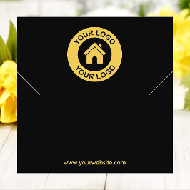 Carte d'affichage simple collier logo personnalisé