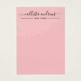 Carte d'affichage simple Collier noir rose