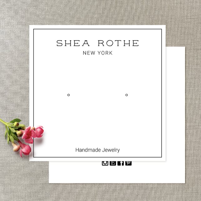 Carte d'affichage simple Cool moderne à oreille bl (Créateur téléchargé)