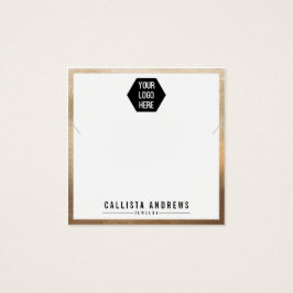 Carte d'affichage simple couleur or blanc logo