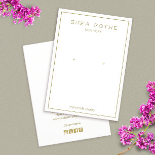 Carte d'affichage simple et moderne à bordure blan