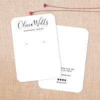 Carte d'affichage simple et moderne à oreille blan