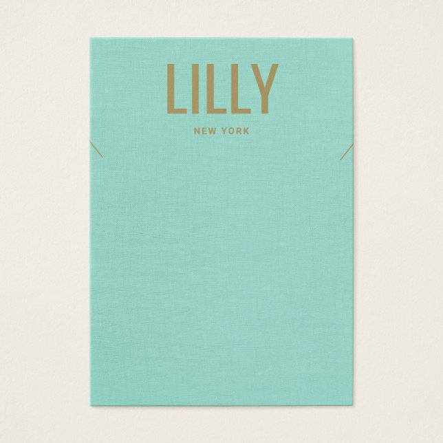 Carte d'affichage simple et moderne Aqua Blue Coll (Devant)