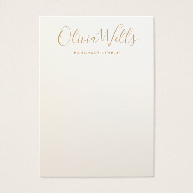 Carte d'affichage simple et moderne Satin Gold (Devant)