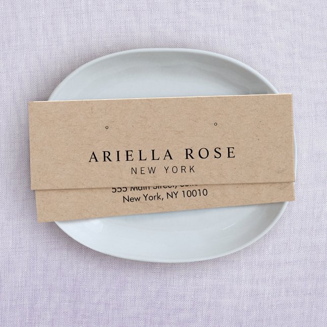 Carte d'affichage simple Kraft Stud portant bijoux (Créateur téléchargé)